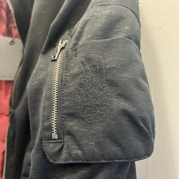 John Varvatos Black Bomber Jacket. NWT. - Picture 2 of 5